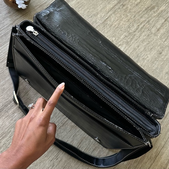 Montblanc Black Leather Briefcase - Picture 5 of 7